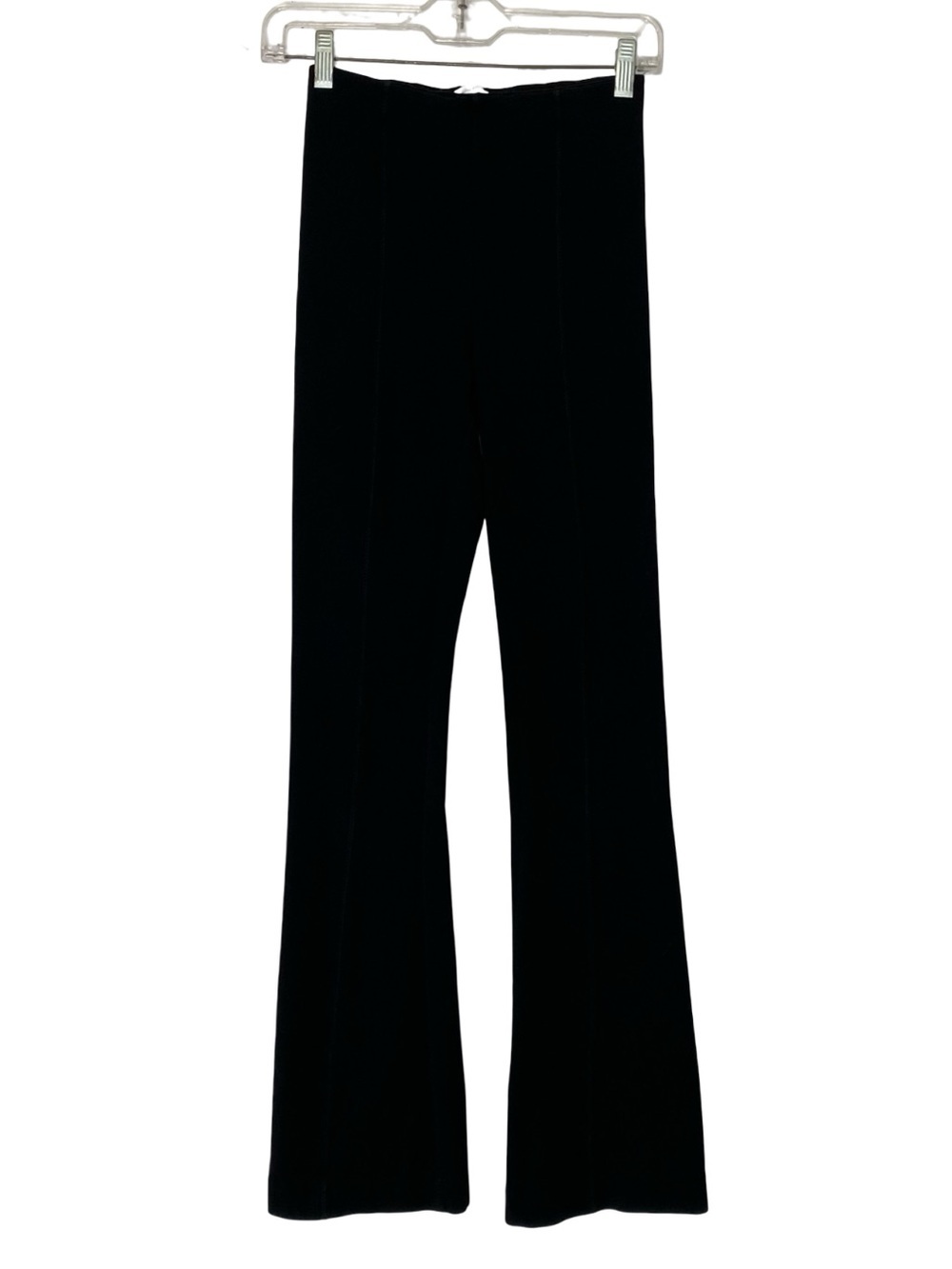 Ninety Percent Flare Pants Womens Size XXS Black Stretch High Rise Waist Kick